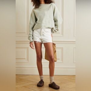 AGOLDE Women's White Parker Denim Shorts